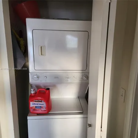 a close view of washer and dryer