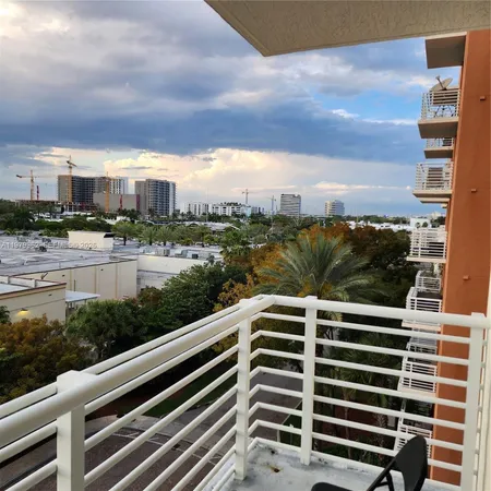 a view of city from balcony
