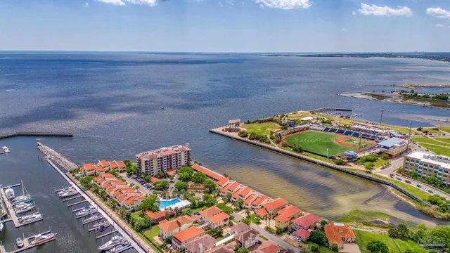 an aerial view of multiple house