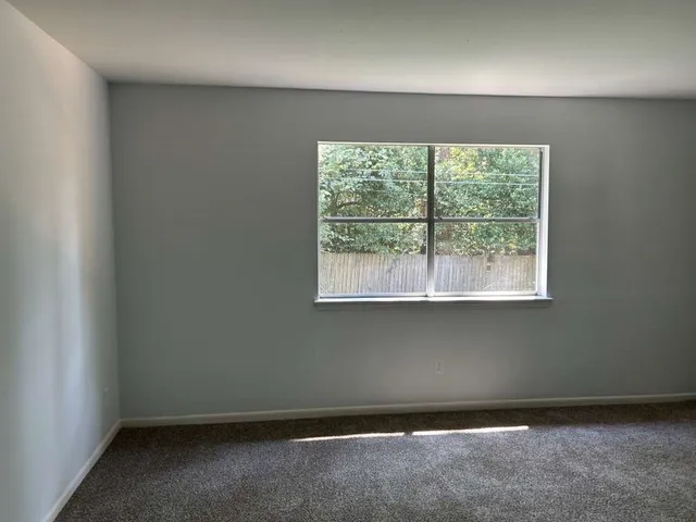 an empty room with a window