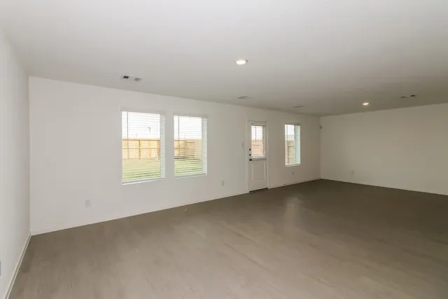 an empty room with a window