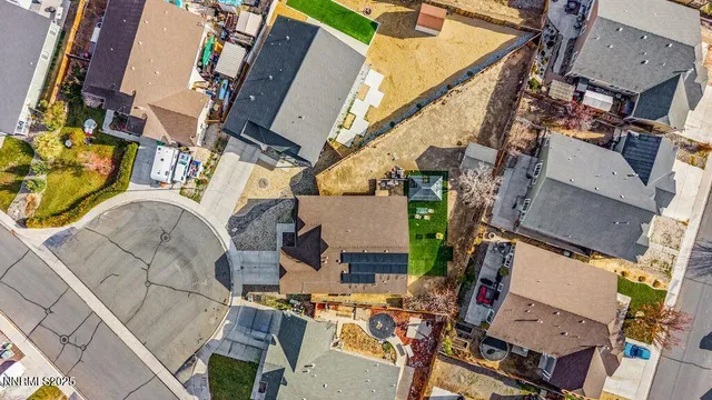an aerial view of multiple house