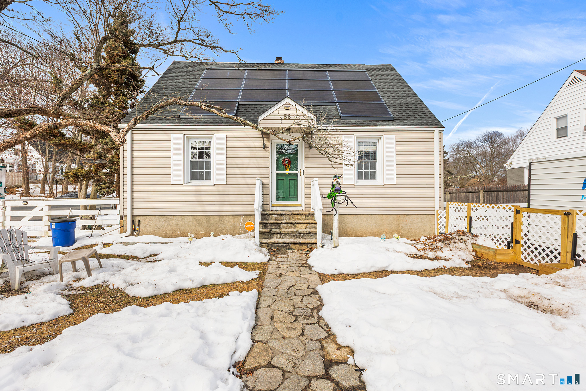 a front view of a house