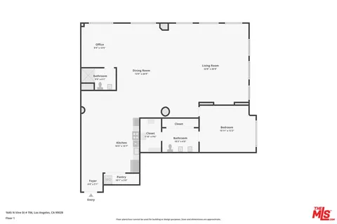 $1,495,000 | 1645 Vine Street, Unit 706, Los Angeles, CA 90028