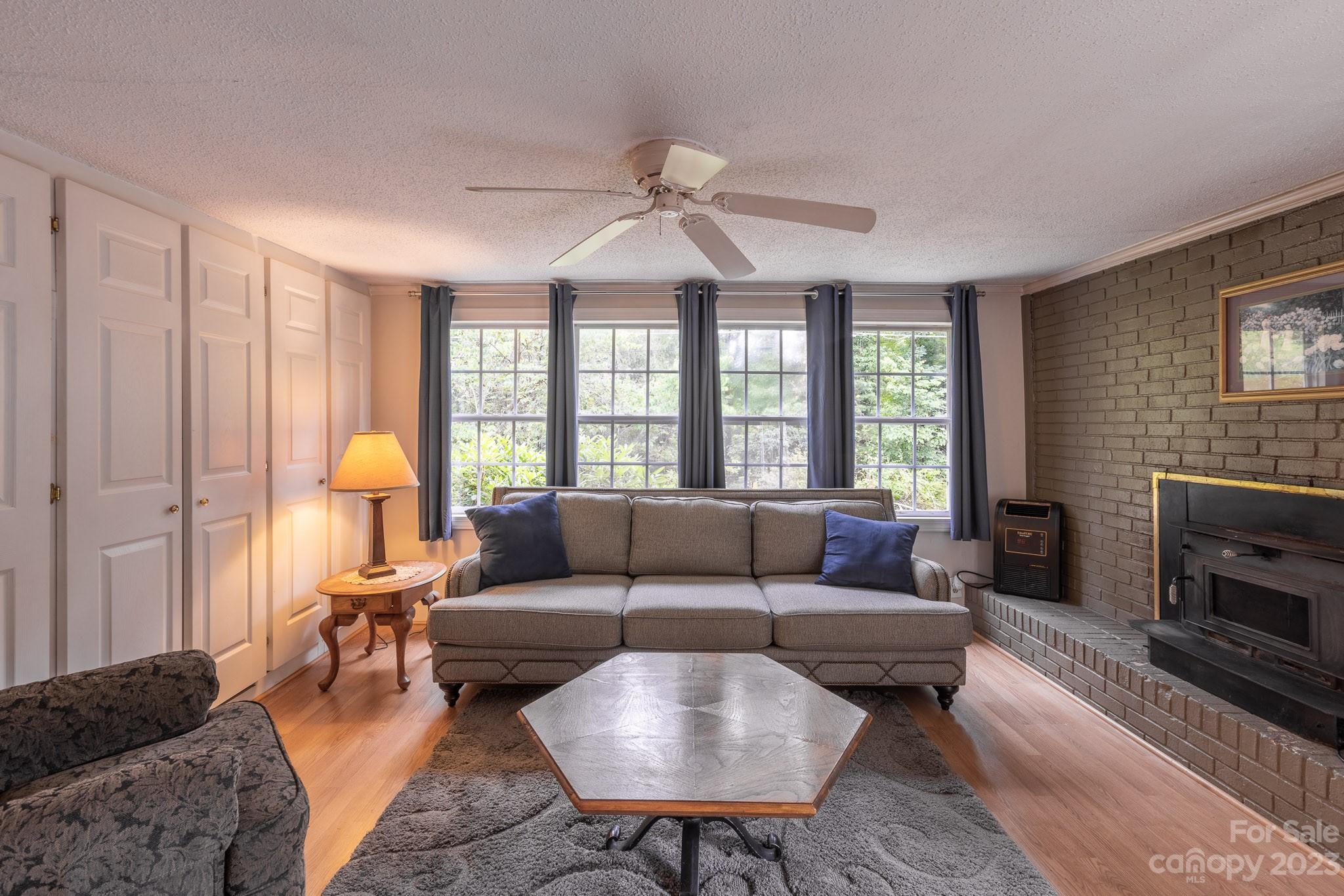 777 Glenn Bridge Road Arden, NC 28704 - Photo 11 of 22 a living room with furniture a fireplace and a window