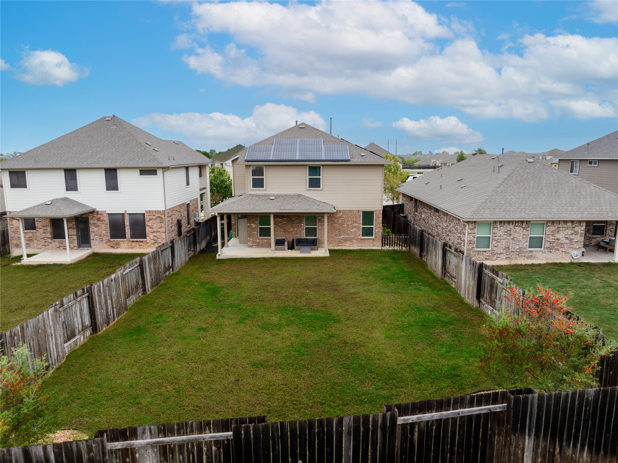 116 Cypress Bend Court Georgetown, TX 78626 - Photo 27 of 35 a aerial view of a house with a garden