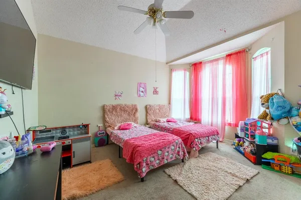 a view of a room with toys