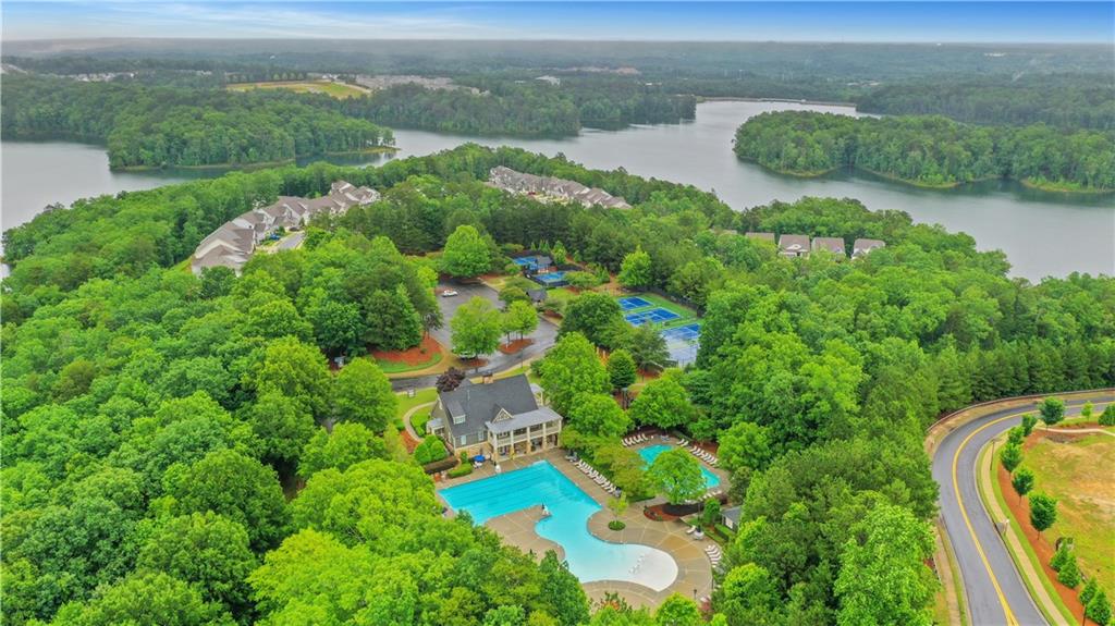 413 Solace Place Canton, GA 30114 - Photo 66 of 75 an aerial view of a house with mountain view