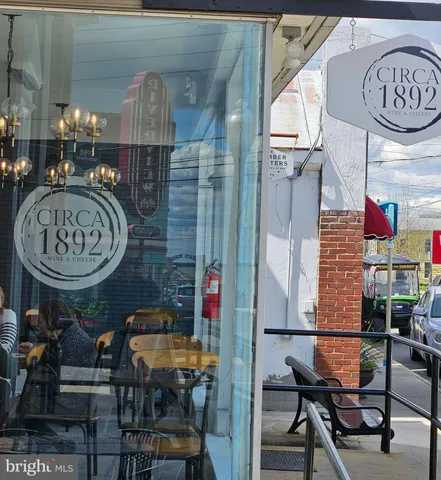 a view of a sign board in front of building