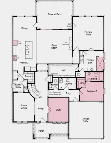 a view of a big room with a large windows