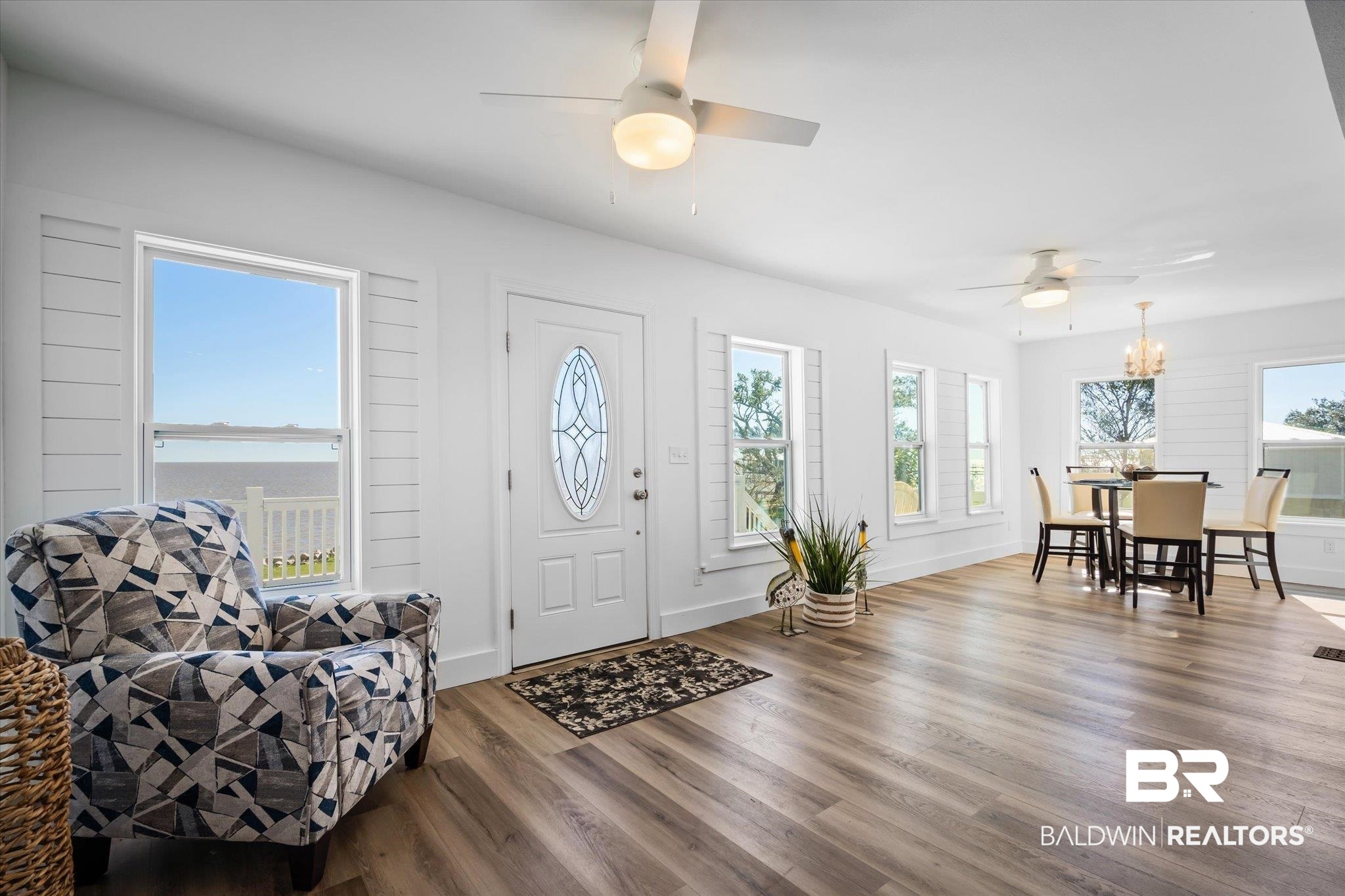 15111 Regus Road Coden, AL 36523 - Photo 5 of 35 Entryway with wood finished floors and a ceiling fan