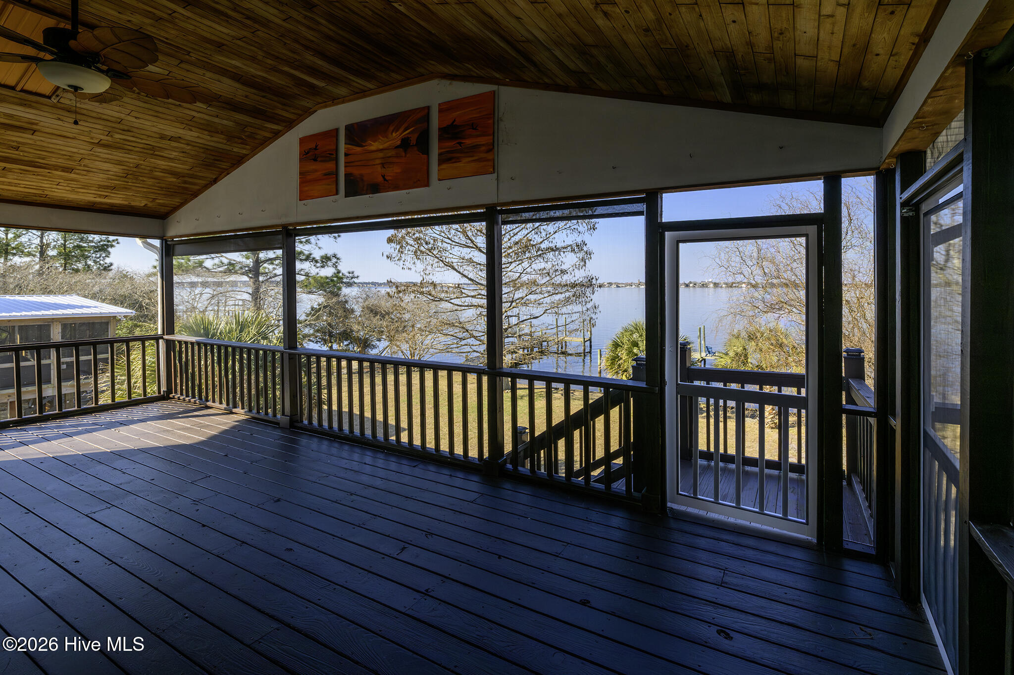 321 Riverside Drive New Bern, NC 28560 - Photo 29 of 78 Screened Back Porch with Water Views