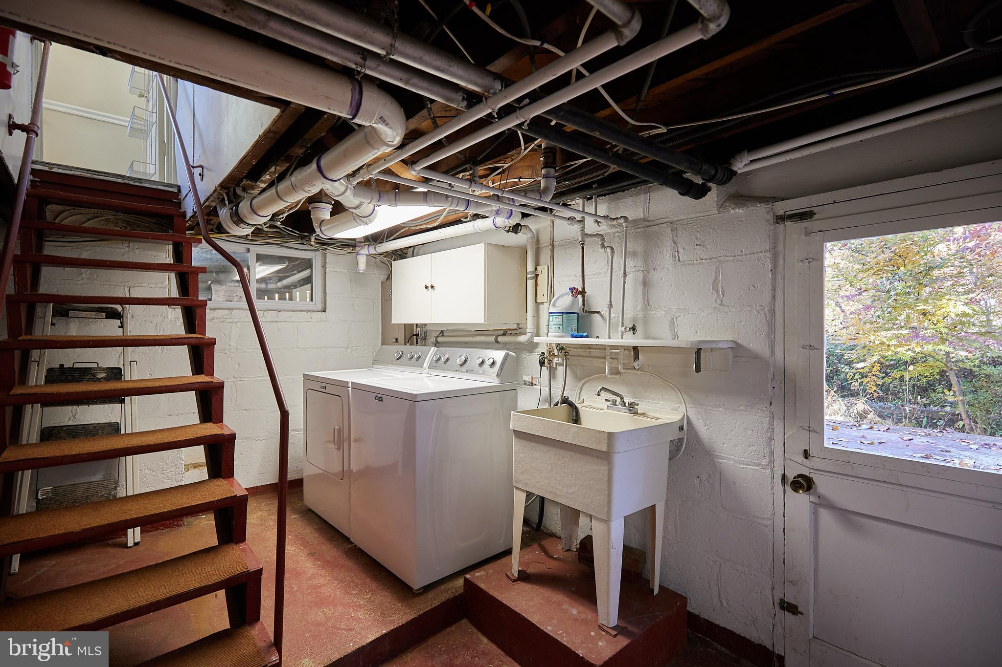 2913 24th Street North Arlington, VA 22207 - Photo 23 of 30 a utility room with sink dryer and washer