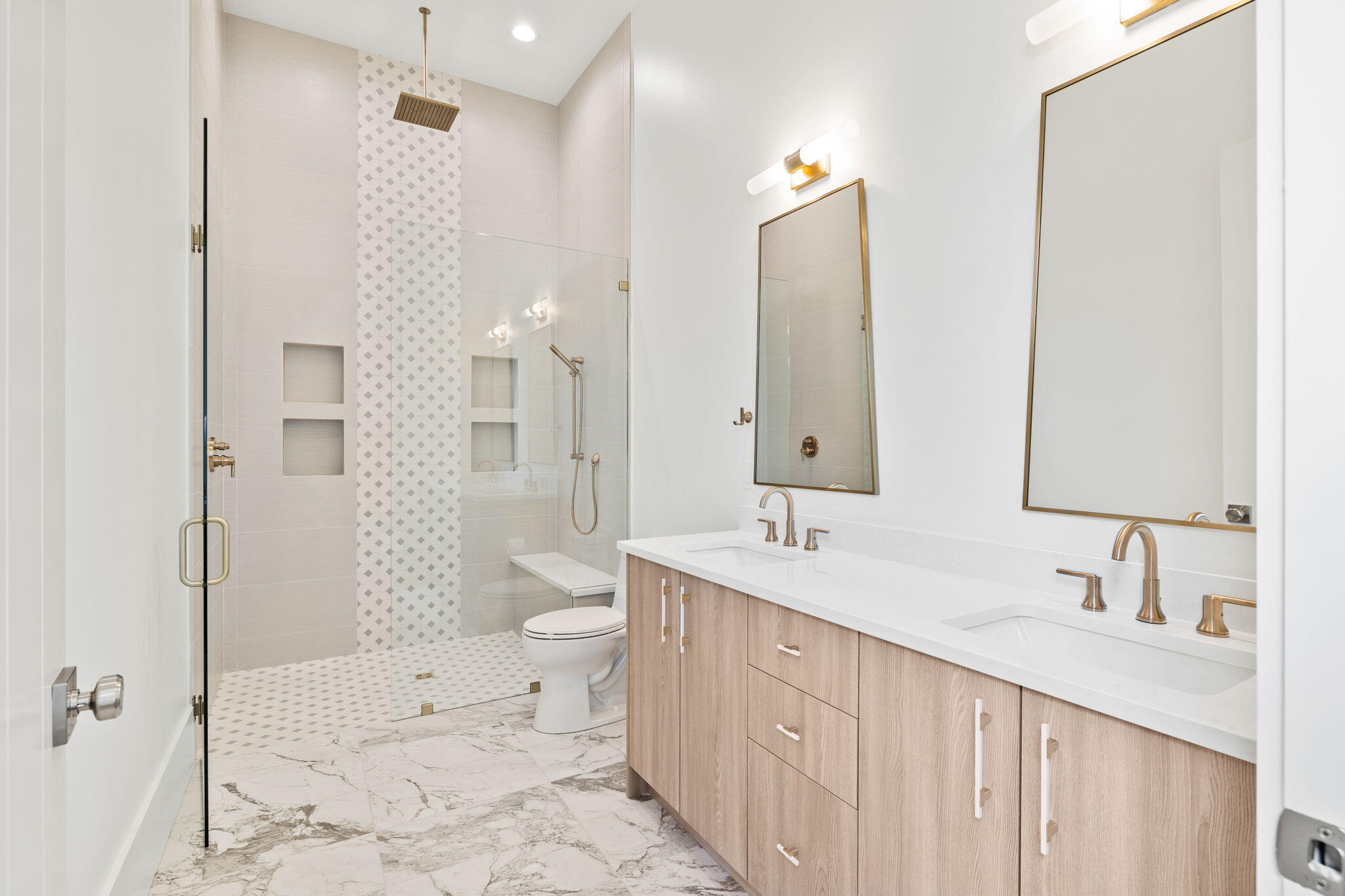 450 Windsong Dr Inlet Beach Inlet Beach, FL 32461 - Photo 37 of 90 a bathroom with a double vanity sink mirror double shower and a bathtub