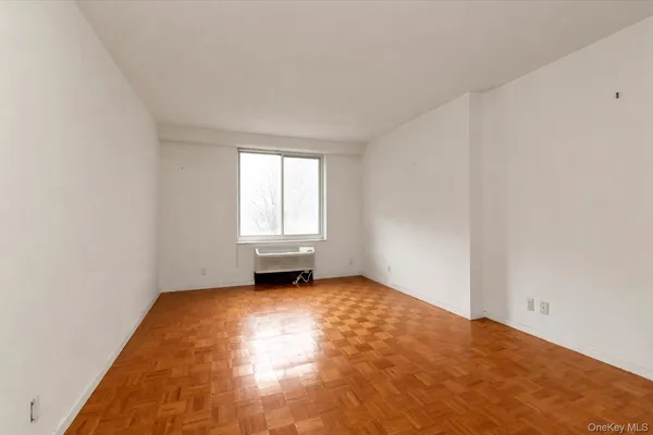 an empty room with a window