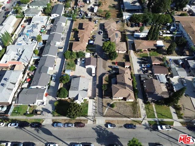 an aerial view of multiple houses