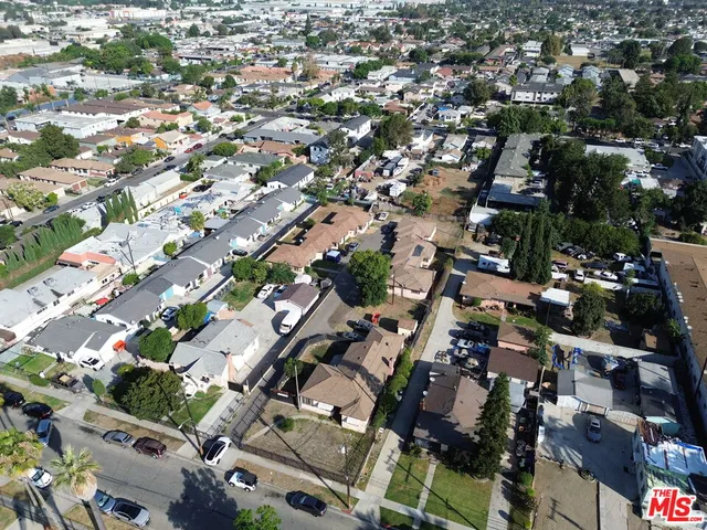an aerial view of a city