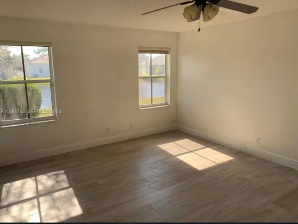 an empty room with a window