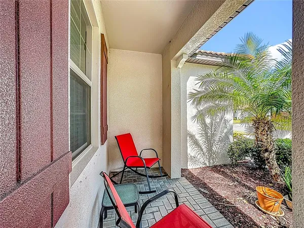 a view of an outdoor sitting space