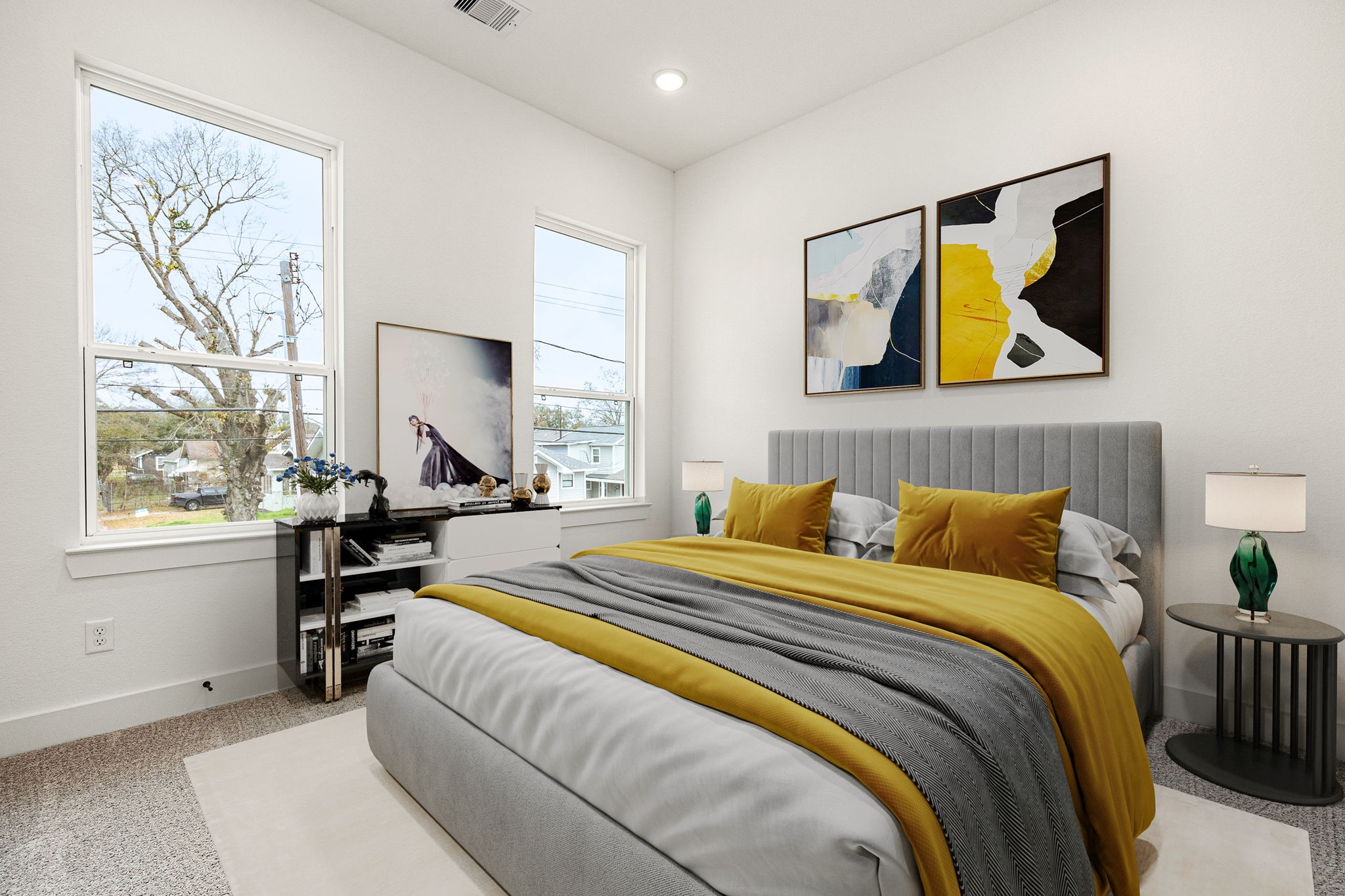 747 Dumble Street Houston, TX 77023 - Photo 12 of 18 a bedroom with a bed and a window