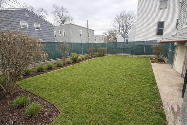 a view of back yard of the house