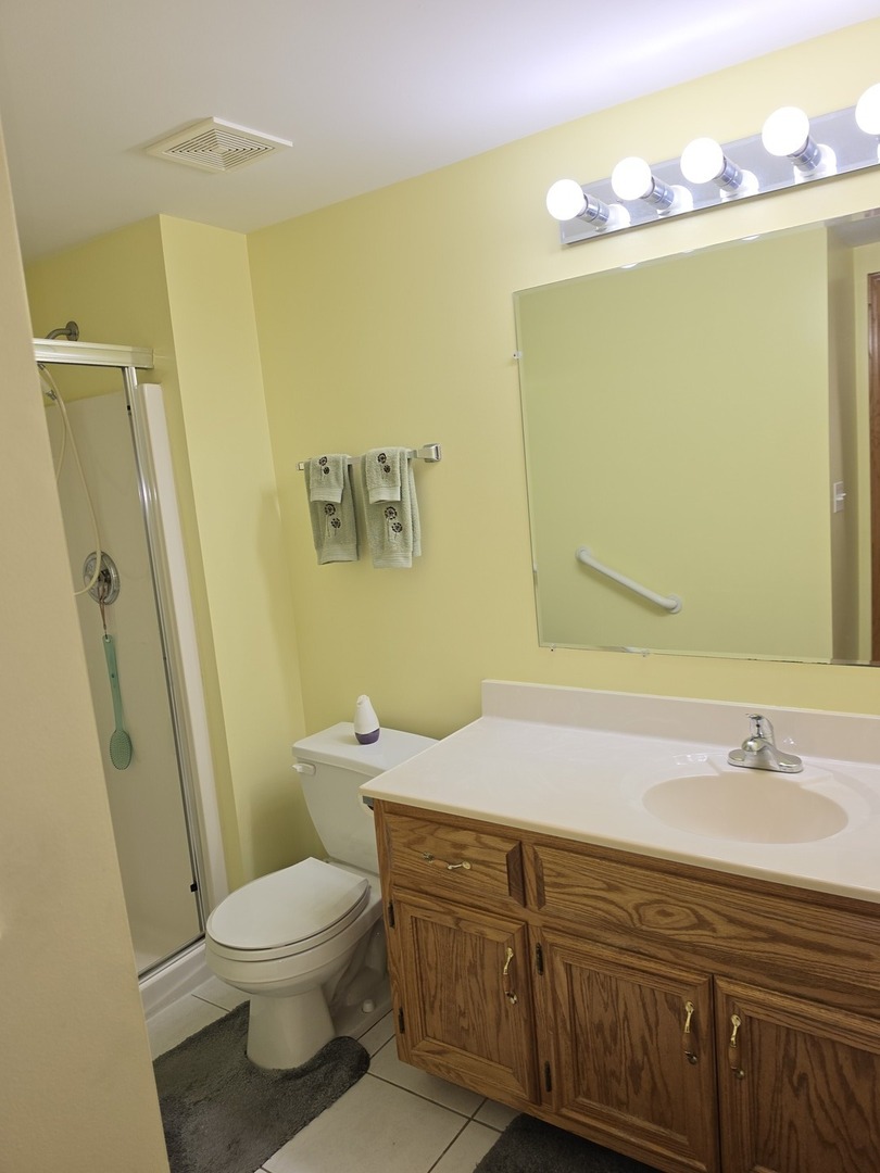 7902 Nagle Avenue, Unit 2S Burbank, IL 60459 - Photo 15 of 24 a bathroom with a sink a toilet and shower