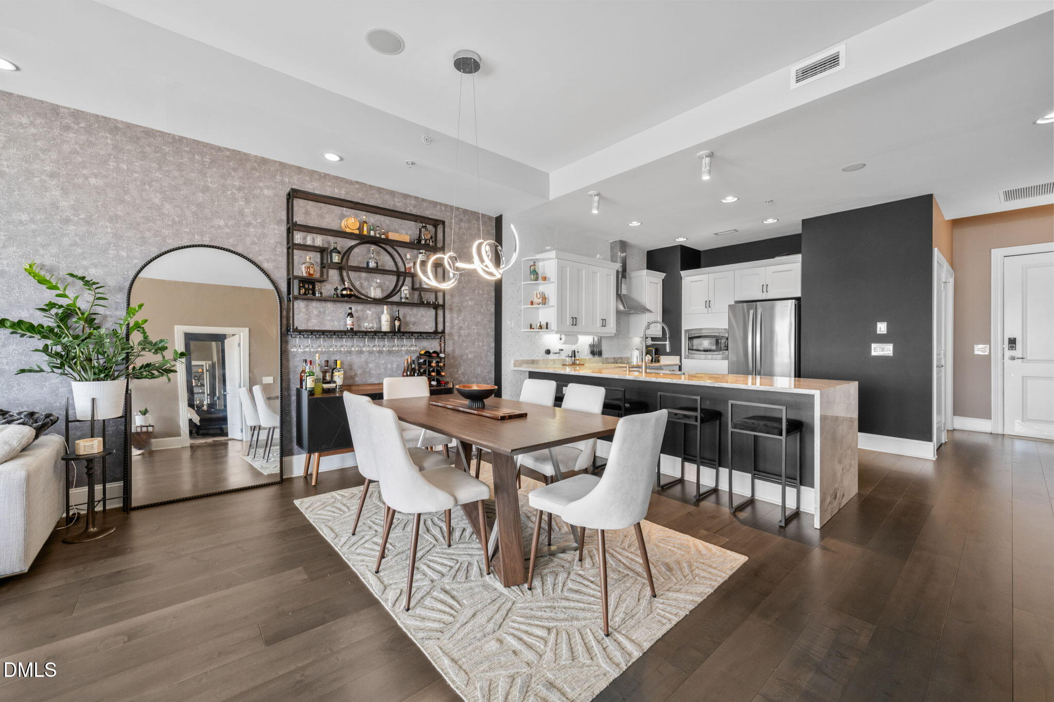 400 West North Street, Unit 1218 Raleigh, NC 27603 - Photo 11 of 41 a dining room with furniture and wooden floor