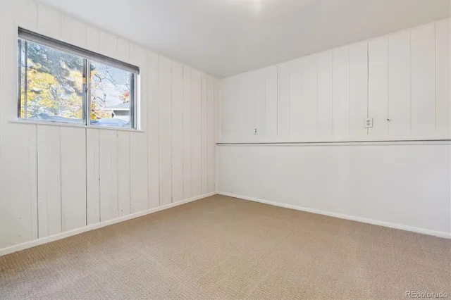 a view of small space with wooden floor