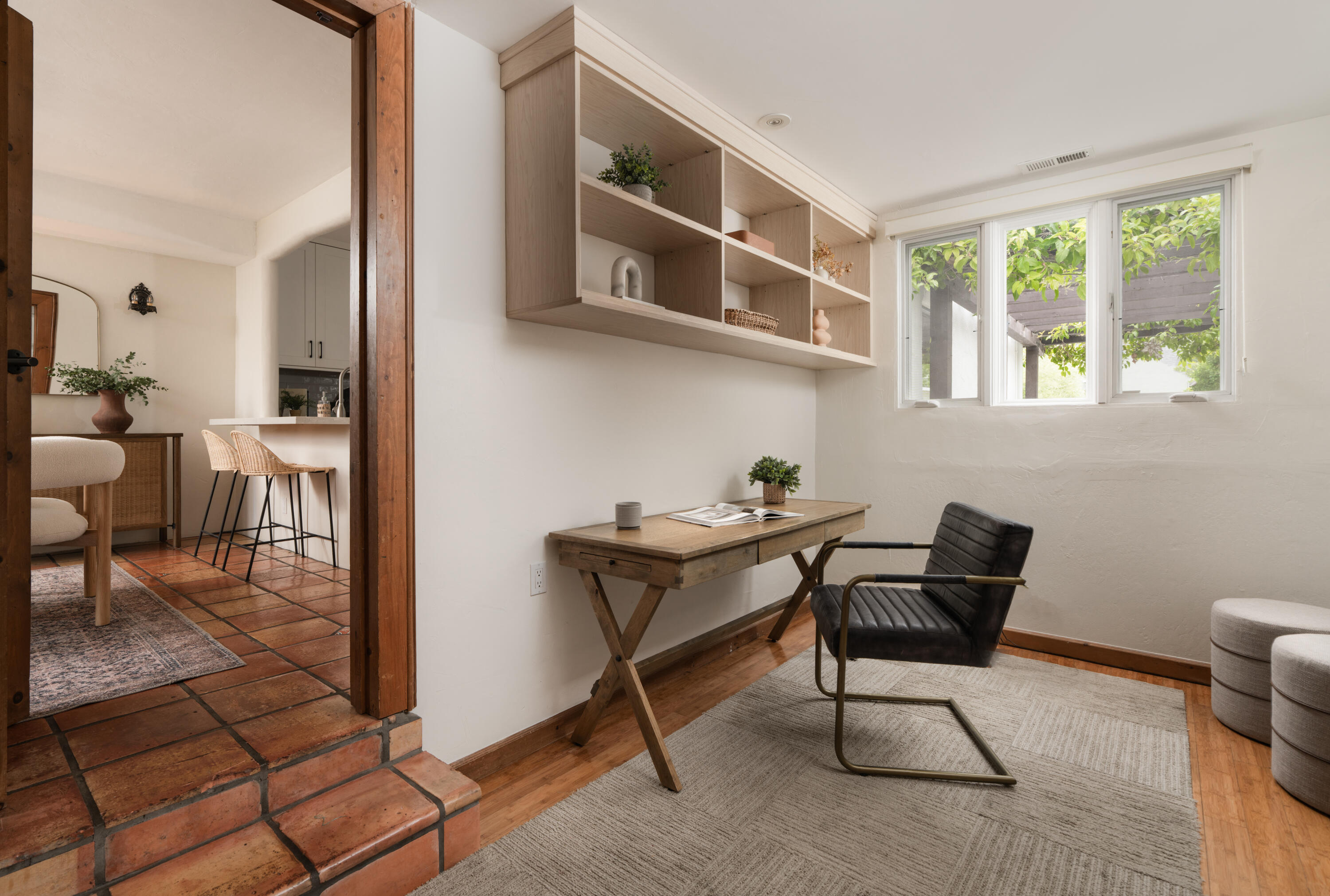 1740 Clearview Road Santa Barbara, CA 93101 - Photo 11 of 21 a view of a workspace with furniture and a window