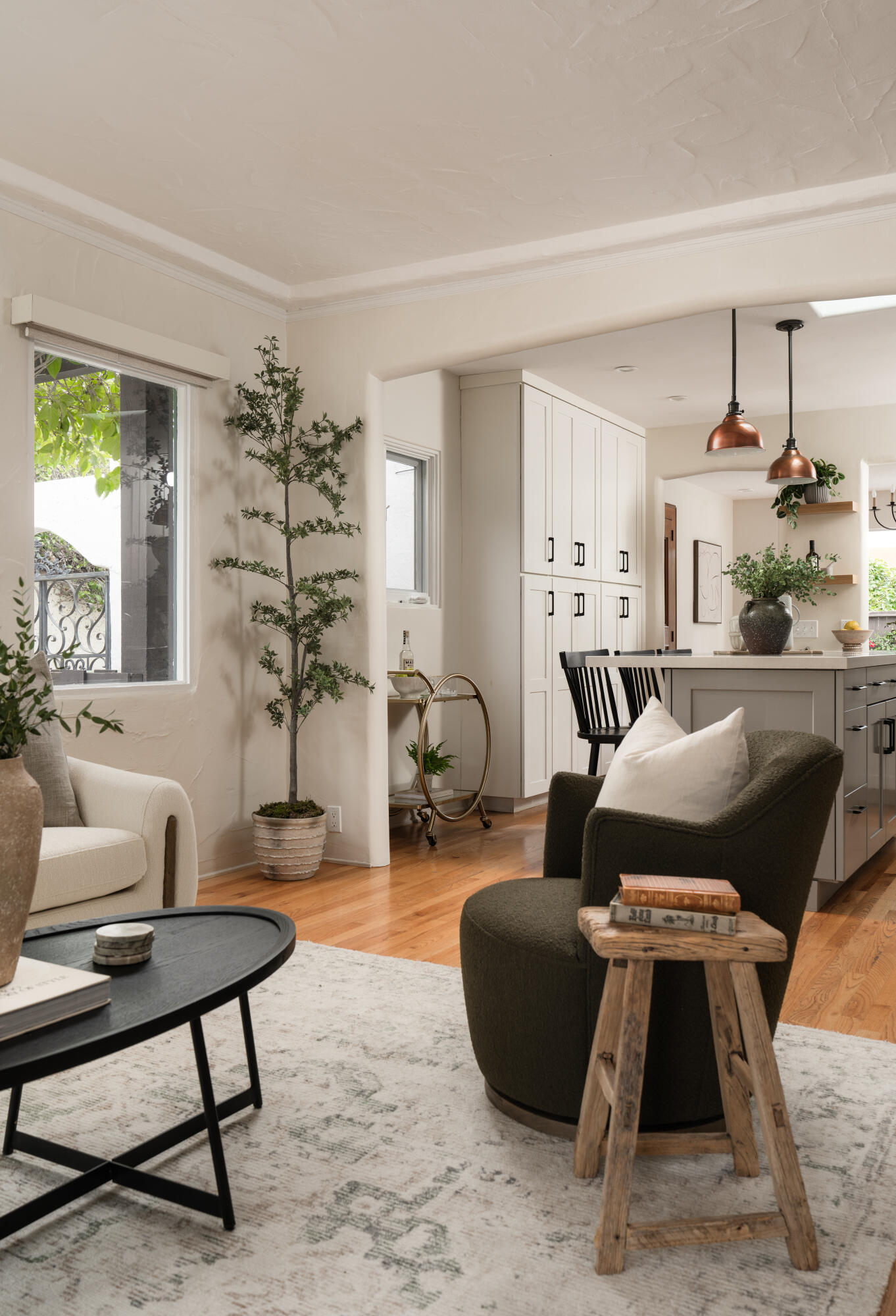 1740 Clearview Road Santa Barbara, CA 93101 - Photo 4 of 21 a living room with furniture and a potted plant