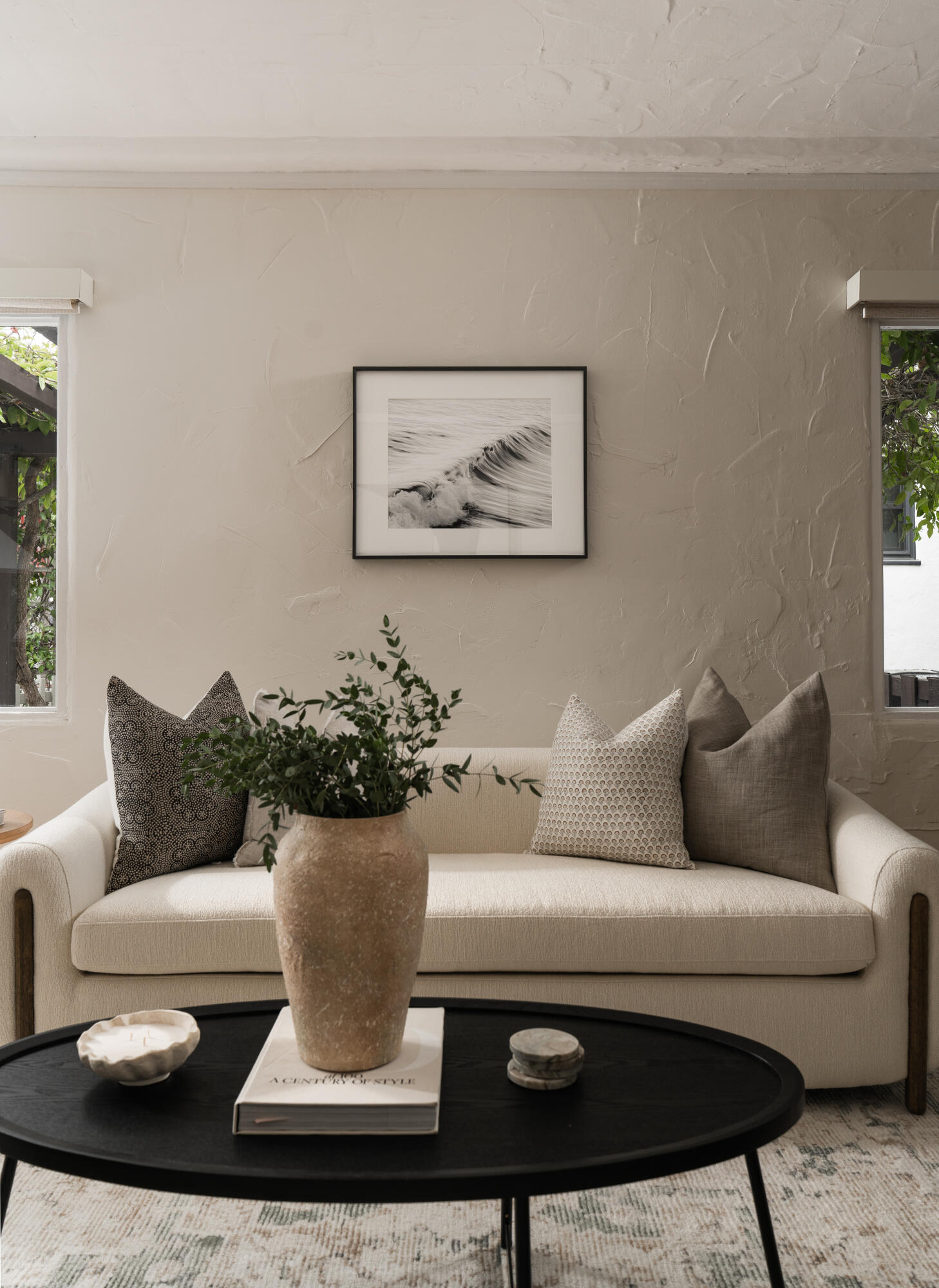 1740 Clearview Road Santa Barbara, CA 93101 - Photo 5 of 21 a living room with furniture and a potted plant