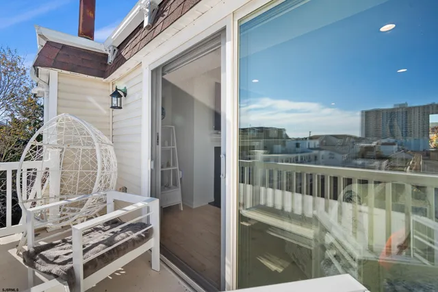 a view of city from balcony