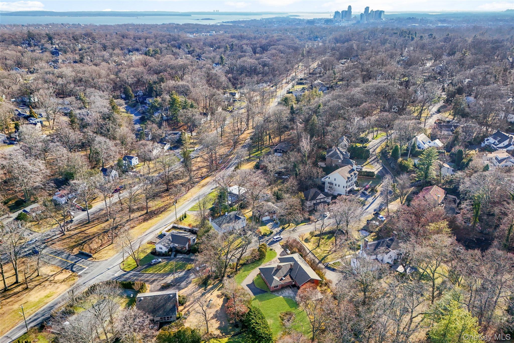 60 Overhill Road New Rochelle, NY 10804 - Photo 43 of 50 an aerial view of house with yard and mountain view in back