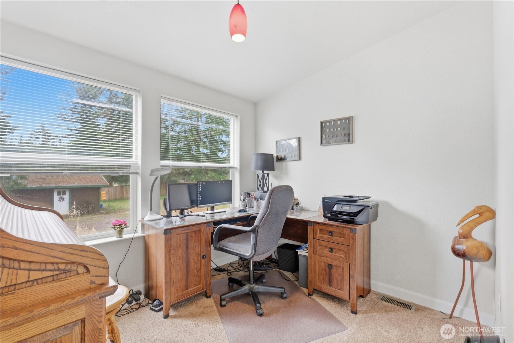 470 Sunshine Drive Sequim, WA 98382 - Photo 19 of 30 a view of a workspace with furniture and a window
