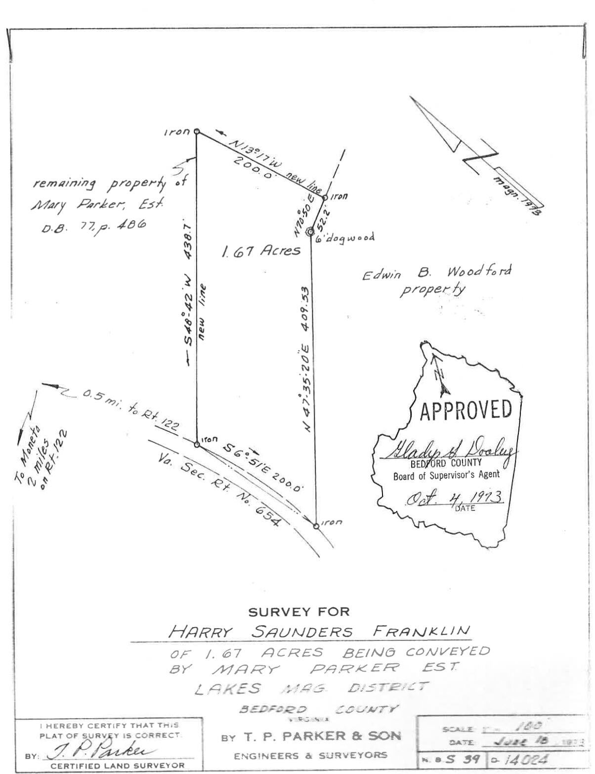 0 Morgans Church Road Bedford, VA 24523 - Photo 3 of 4 Survey provided by seller