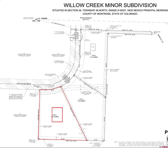 $989,000 | Tbd Ute Valley Drive, Unit LOT 1, Montrose, CO 81403