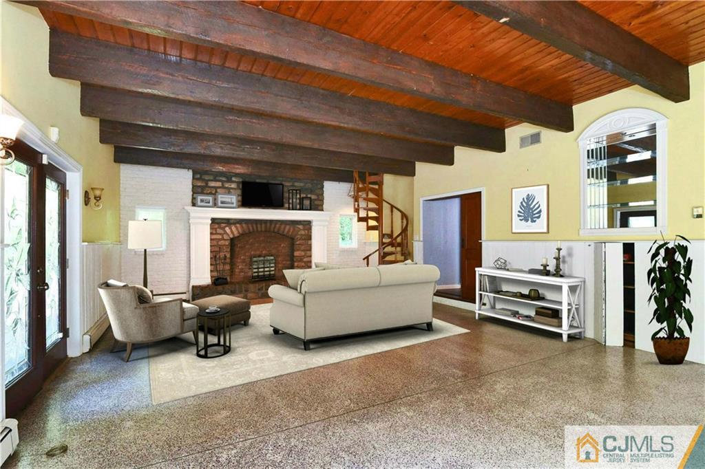 59 Spring Hill Road Old Bridge, NJ 07747 - Photo 9 of 24 a living room with furniture and a fireplace