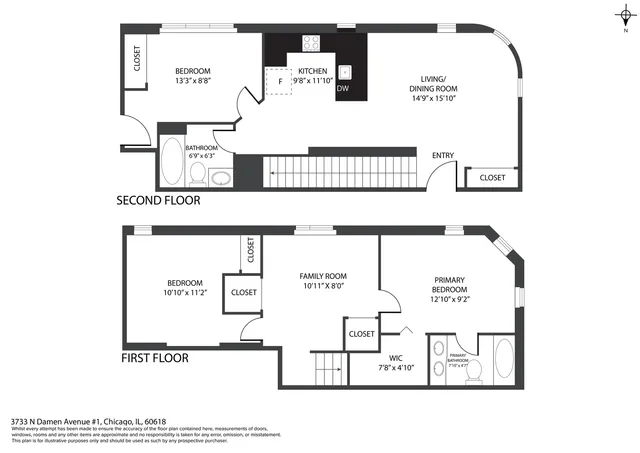 $465,000 | 3733 North Damen Avenue, Unit 1, Chicago, IL 60613