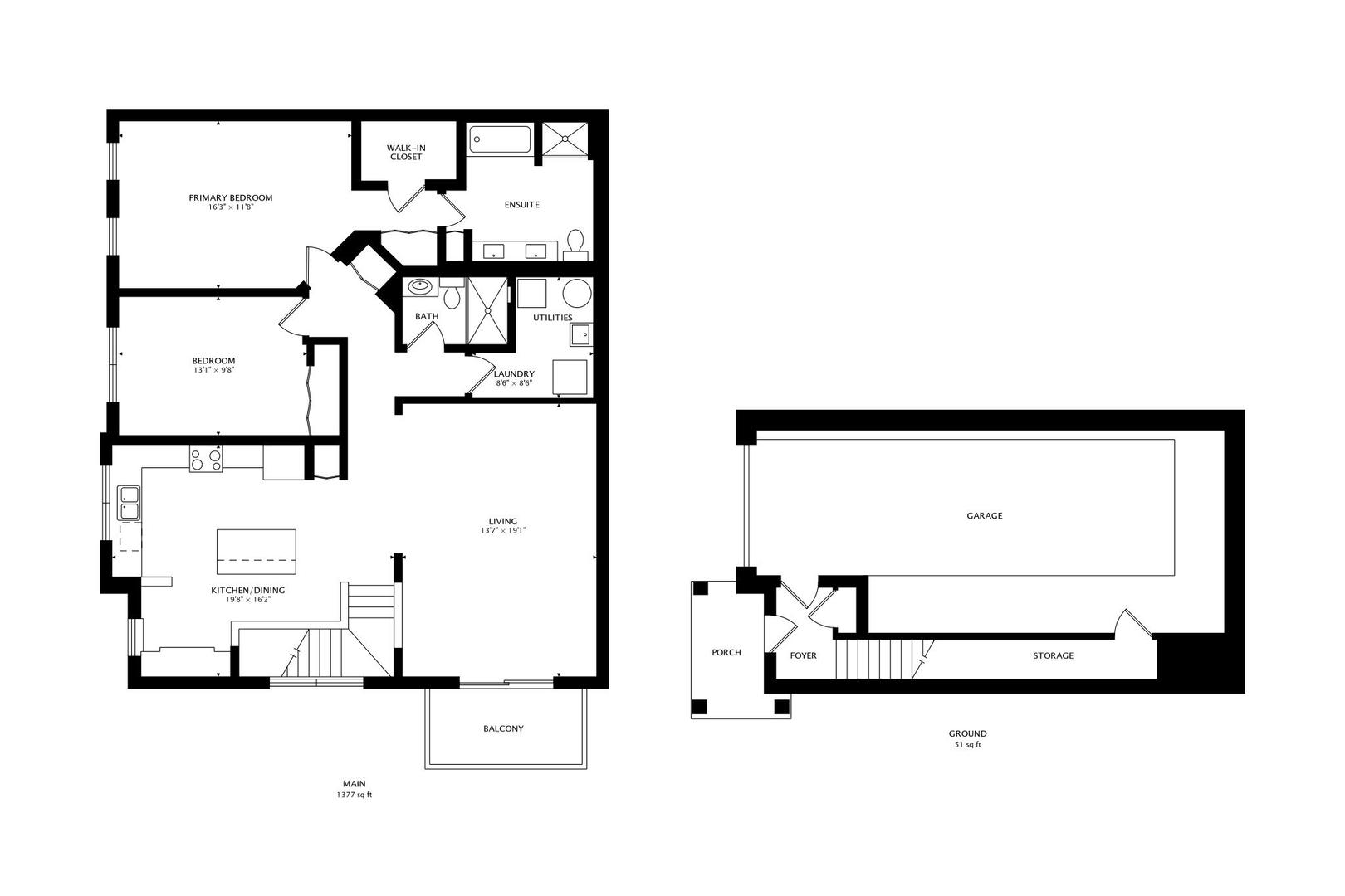 8225 Concord Lane, Unit I Justice, IL 60458 - Photo 26 of 28 a picture of a floor plan