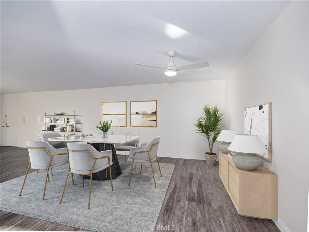 5411 Tyrone Avenue Sherman Oaks, CA 91401 - Photo 15 of 28 a view of a dining room with furniture and wooden floor