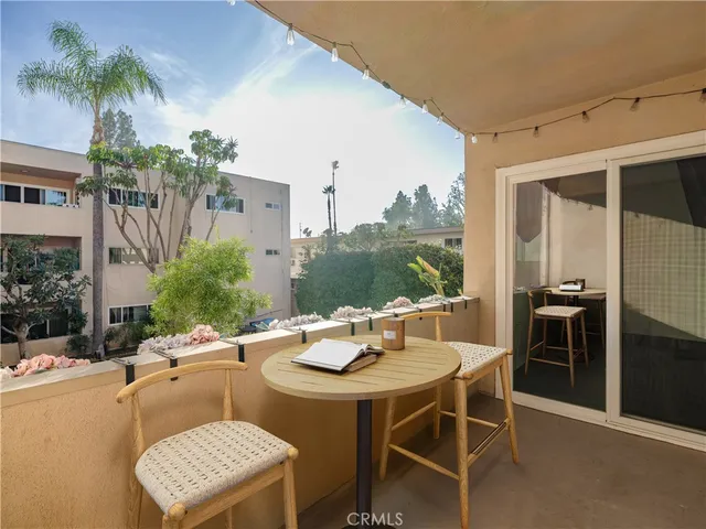 a view of an outdoor seating area