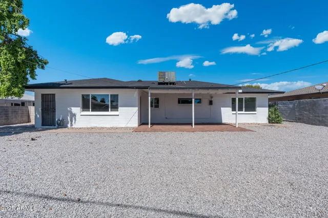 a backyard of a house