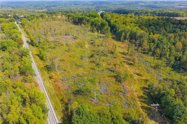 a view of a yard of a building