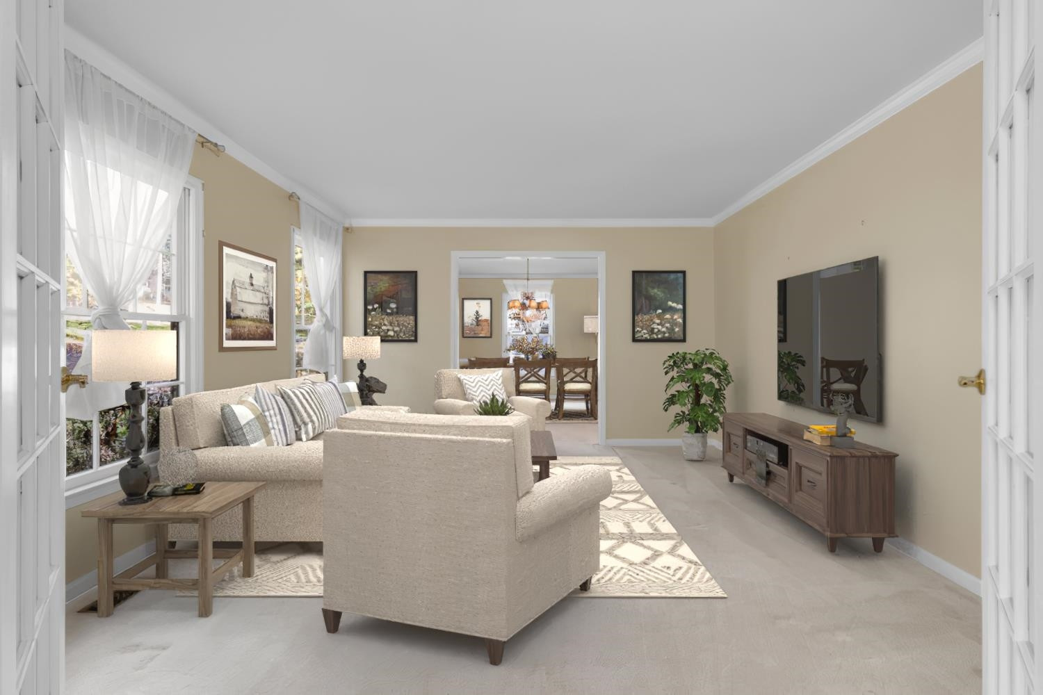 5908 Scalybark Road Durham, NC 27712 - Photo 5 of 30 Virtually Staged and Enhanced Photo