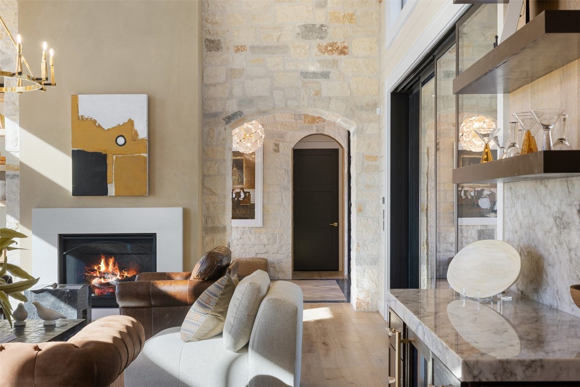 226 Hackemack Road Round Top, TX 78954 - Photo 14 of 50 a living room with furniture and a fireplace