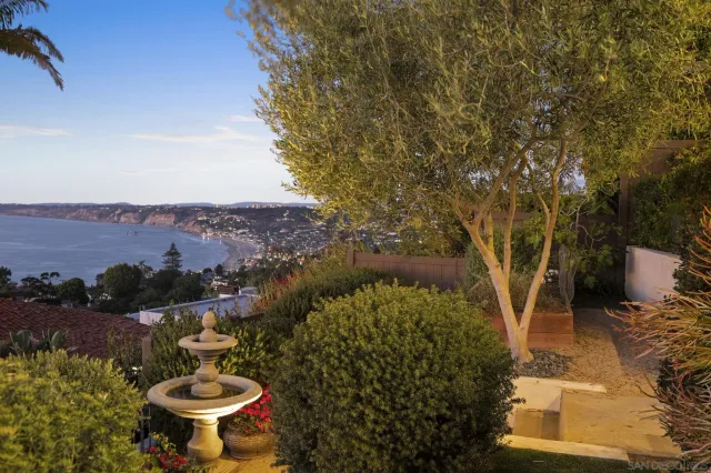 a view of a lake with a city