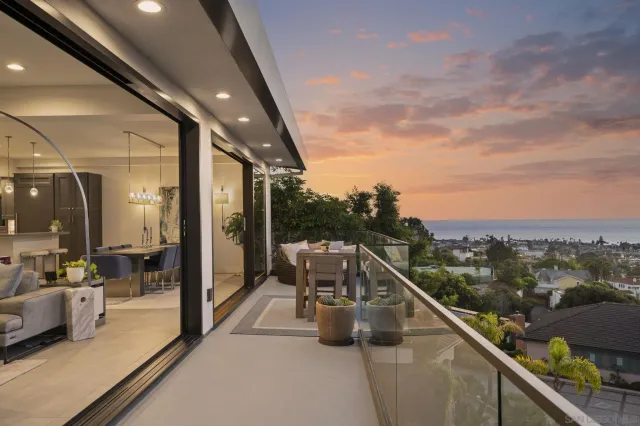 a view of city from balcony