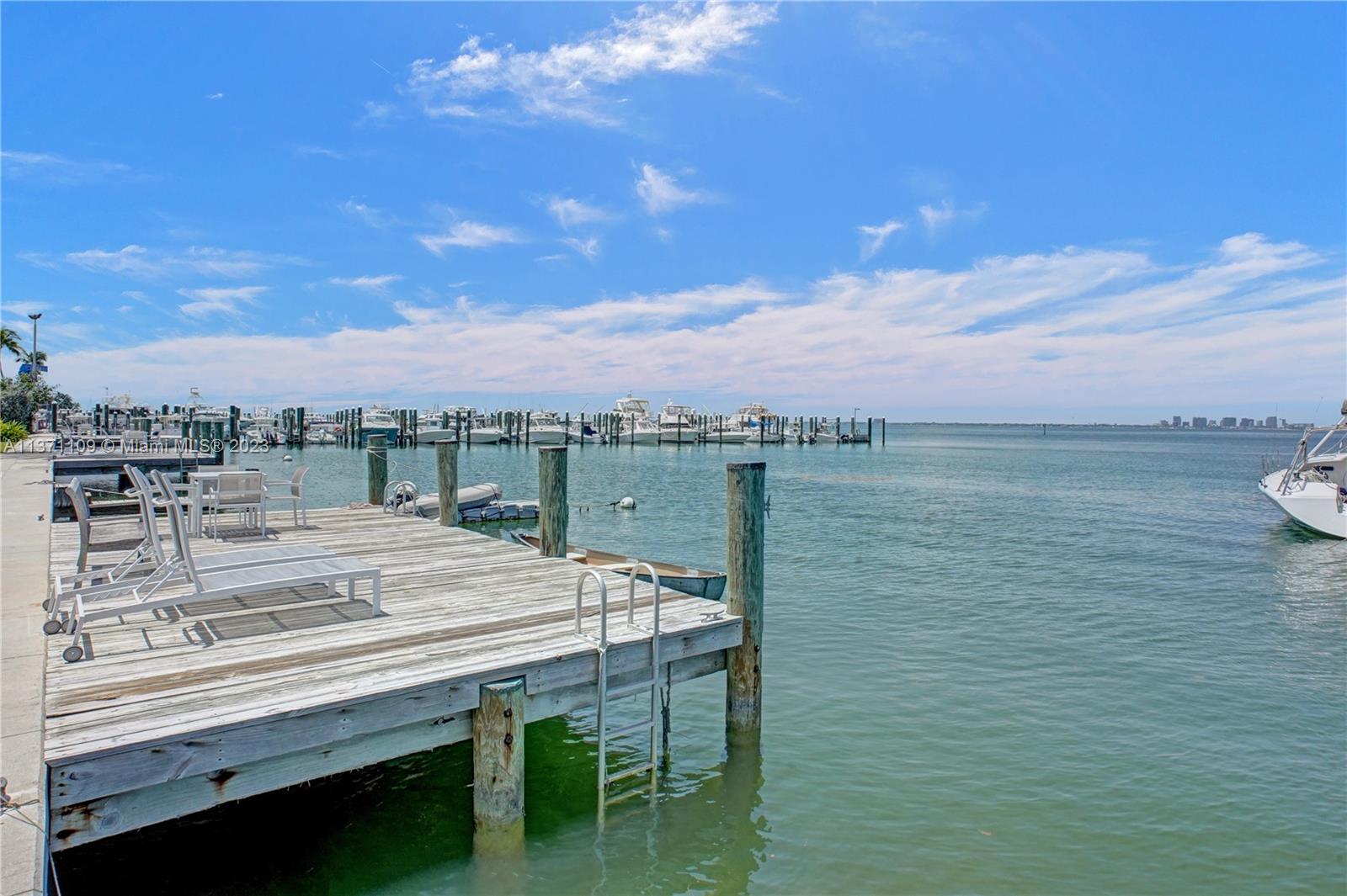 166 Harbor Drive, Unit 3C Key Biscayne, FL 33149 - Photo 53 of 78 a view of a terrace with skyline