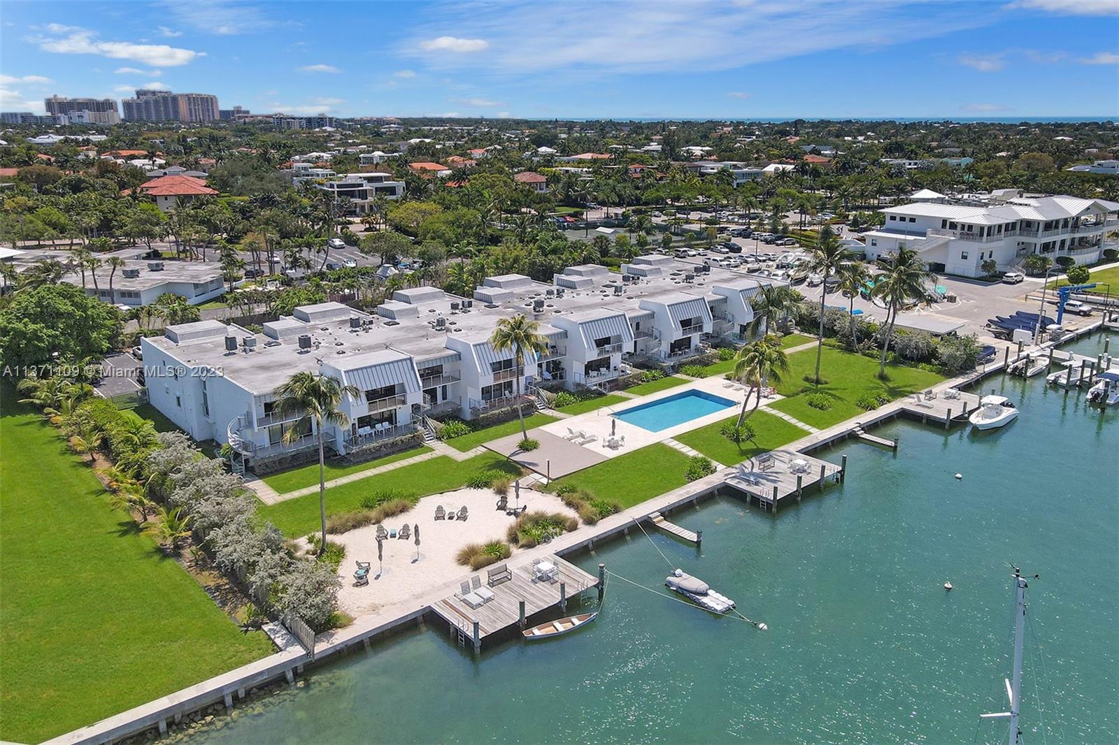 166 Harbor Drive, Unit 3C Key Biscayne, FL 33149 - Photo 68 of 78 an aerial view of a house with a ocean view