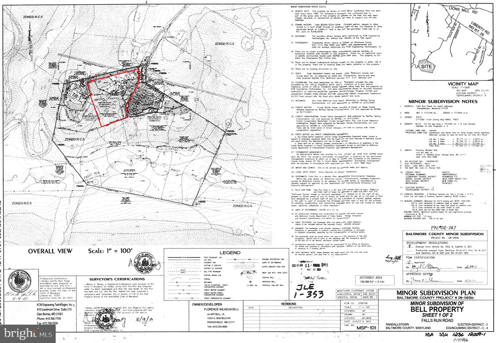 2994 Falls Run Road Randallstown, MD 21133 - Photo 12 of 12 Subdivision Map